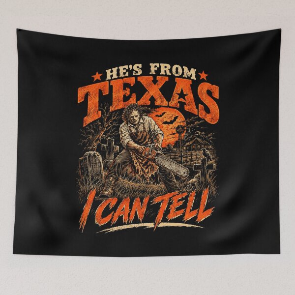 Item preview, Hes from Texas I Can Tell Scary Chainsaw Horror Halloween Comfort Colors designed and sold by PonyRoniku.