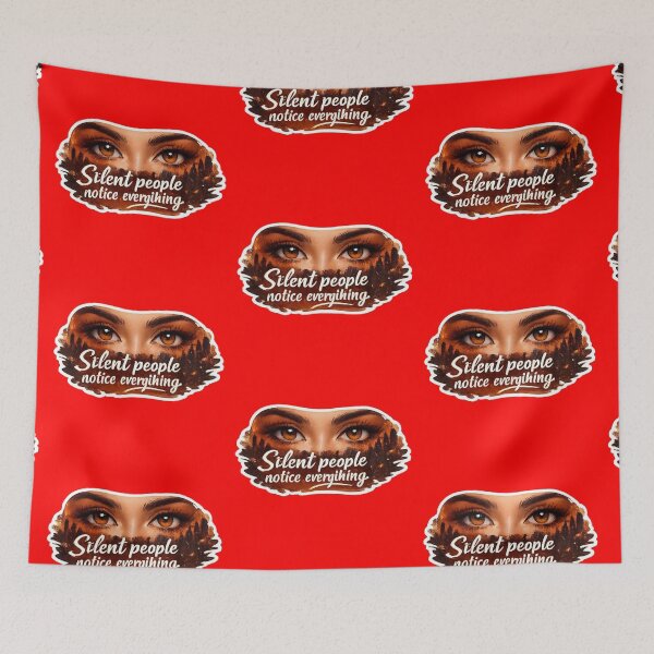Item preview, Silent People Notice Everything - Mystical Eyes Quote Art designed and sold by Scro-Ciob-Shop.