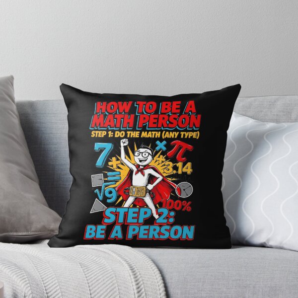 Item preview, How to Be a Math Person Cute Funny Cartoon Math designed and sold by Redgiant87x.