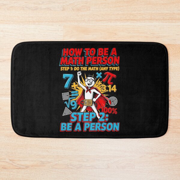 Item preview, How to Be a Math Person Cute Funny Cartoon Math designed and sold by Redgiant87x.