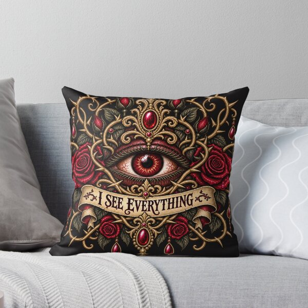 Item preview, I See Everything Gothic Eye & Red Rose Design designed and sold by MetaModel Editions.