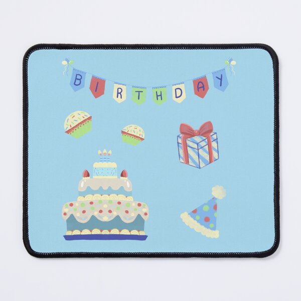 Item preview, Pack of 6 Birthday Stickers containing flags, cake, presents, sweets and hat. designed and sold by Jelly Studio.