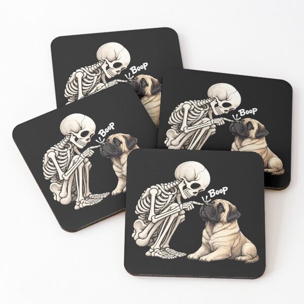 Item preview, Funny Skeleton English Mastiff Dog Boop Halloween Design Mom Dad designed and sold by rafaeltto.