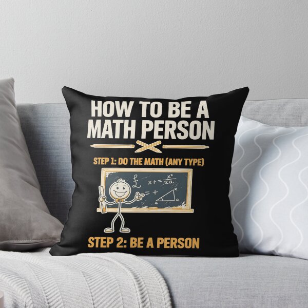 Item preview, How to Be a Math Person Math Lovers Stick Figure Humor designed and sold by Redgiant87x.