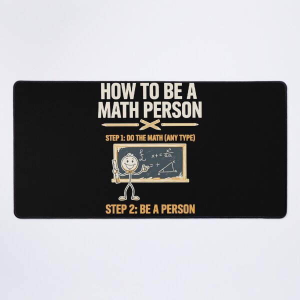 Item preview, How to Be a Math Person Math Lovers Stick Figure Humor designed and sold by Redgiant87x.