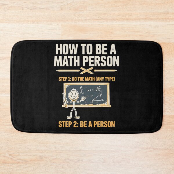 Item preview, How to Be a Math Person Math Lovers Stick Figure Humor designed and sold by Redgiant87x.