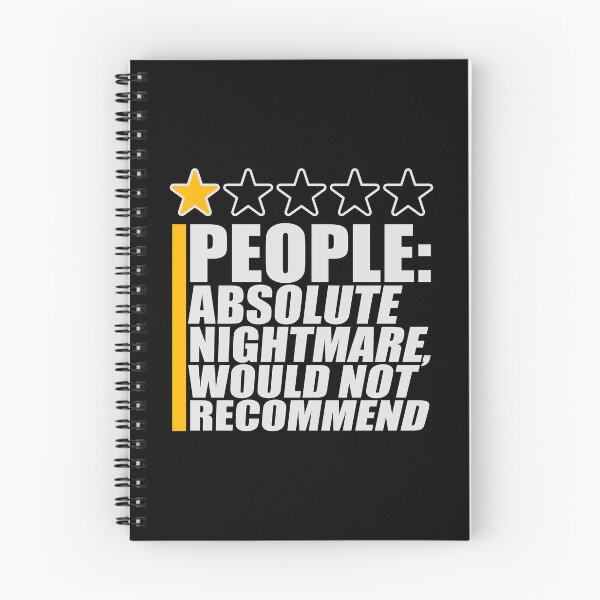 Item preview, People Absolute Nightmare 1 Star Review Quote Logo designed and sold by shirt-o-mat.