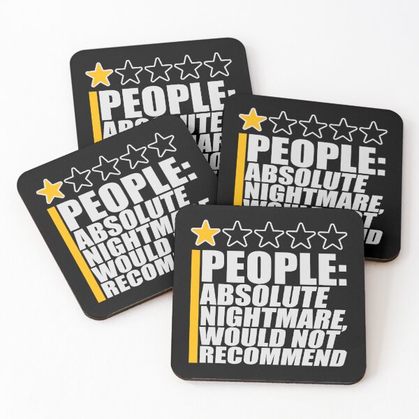 Item preview, People Absolute Nightmare 1 Star Review Quote Logo designed and sold by shirt-o-mat.