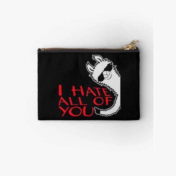 Item preview, I hate all of you Funny Antisocial Llama Sunglasses Text designed and sold by shirt-o-mat.