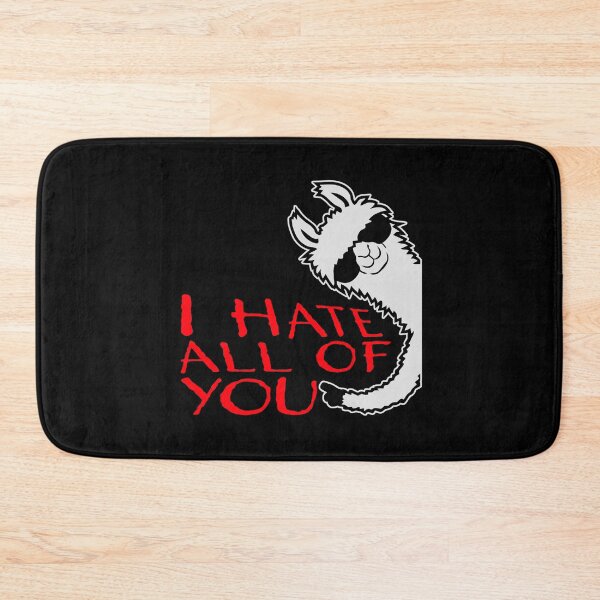 Item preview, I hate all of you Funny Antisocial Llama Sunglasses Text designed and sold by shirt-o-mat.