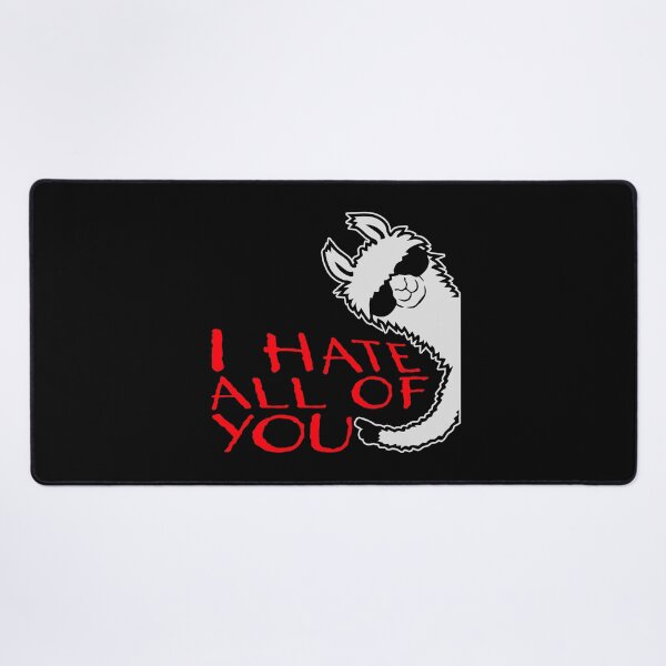 Item preview, I hate all of you Funny Antisocial Llama Sunglasses Text designed and sold by shirt-o-mat.