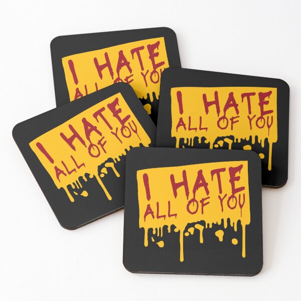 Item preview, I hate all of you Funny Antisocial Quote Logo Text designed and sold by shirt-o-mat.