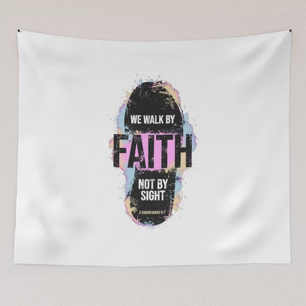 Item preview, We Walk By Faith Not By Sight - 2 Corinthians 5:7 - Christian Faith designed and sold by Vibe-Vary.