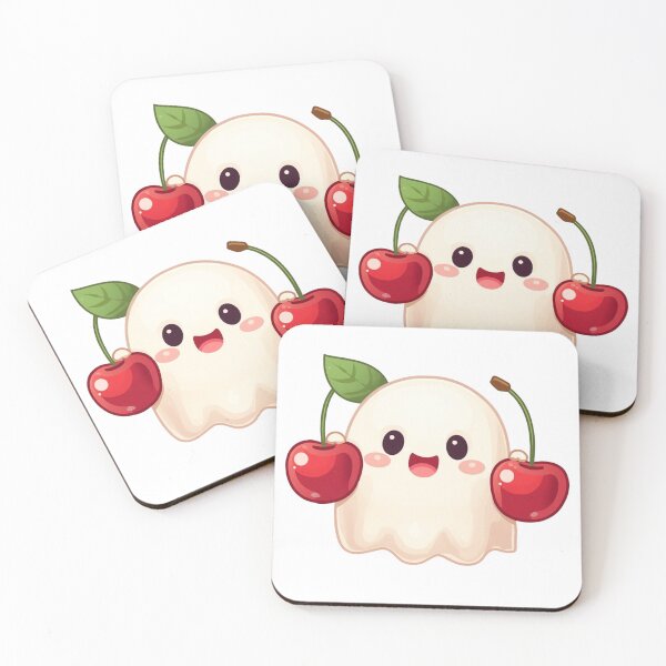 Item preview, Cute Cherry Ghost | Kawaii Fruit Lover designed and sold by Stylestickers55.