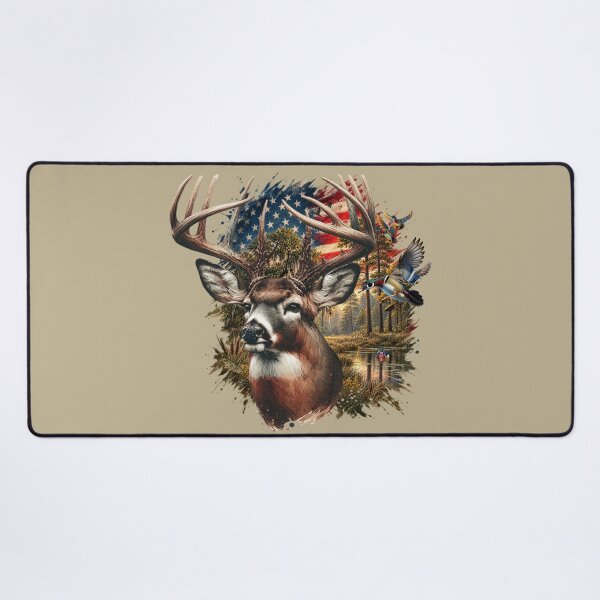 Item preview, Patriotic Americana Whitetail Deer Country Landscape designed and sold by LifeCrush.
