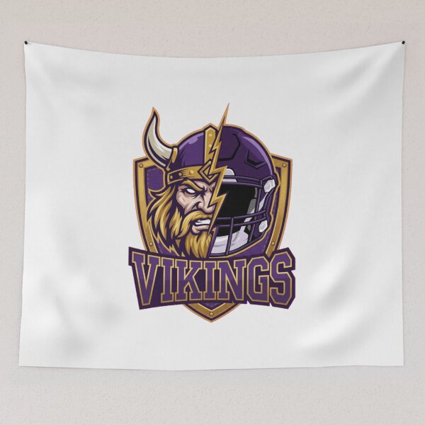 Item preview, Minnesota Vikings Warrior Football Helmet Fan Design designed and sold by YoshDWolf.