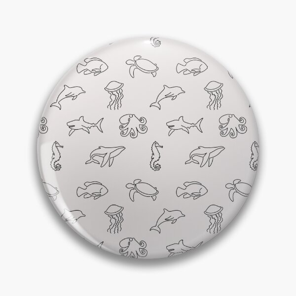 Item preview, Simple Line Sea Creature Pattern designed and sold by AshfulArt.