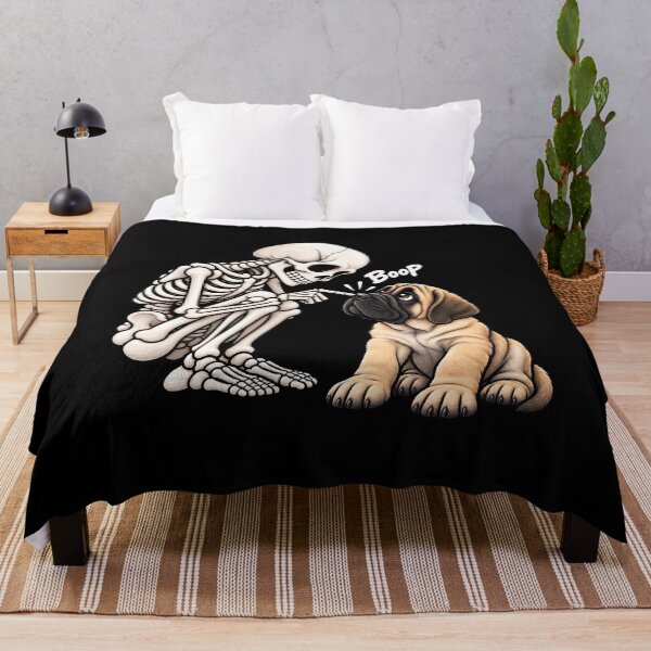 Item preview, Funny Skeleton English Mastiff Dog Boop Halloween Design Mom Dad designed and sold by rafaeltto.
