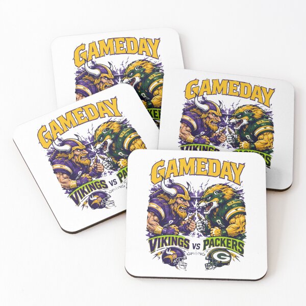 Item preview, Vikings vs Packers Game Day Football Rivalry designed and sold by YoshDWolf.