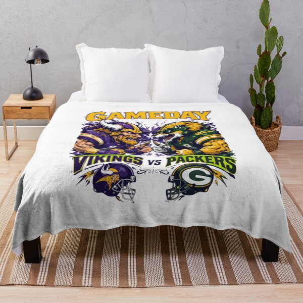 Item preview, Vikings vs Packers Game Day Football Rivalry designed and sold by YoshDWolf.