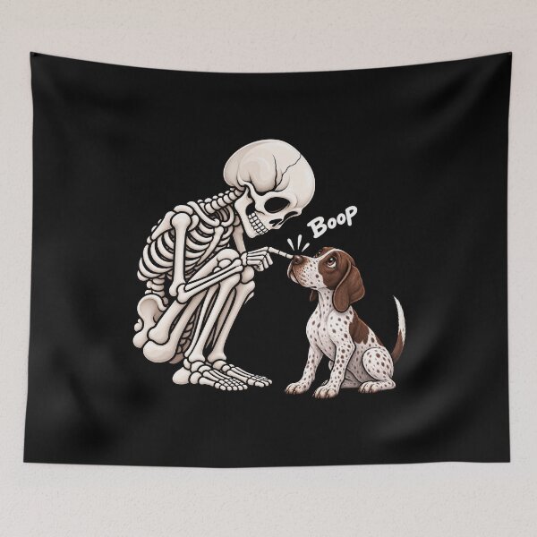Artikelvorschau, Lustiges Skelett-Design mit englischem Pointer für Halloween – Mama & Papa entworfen und verkauft von rafaeltto.