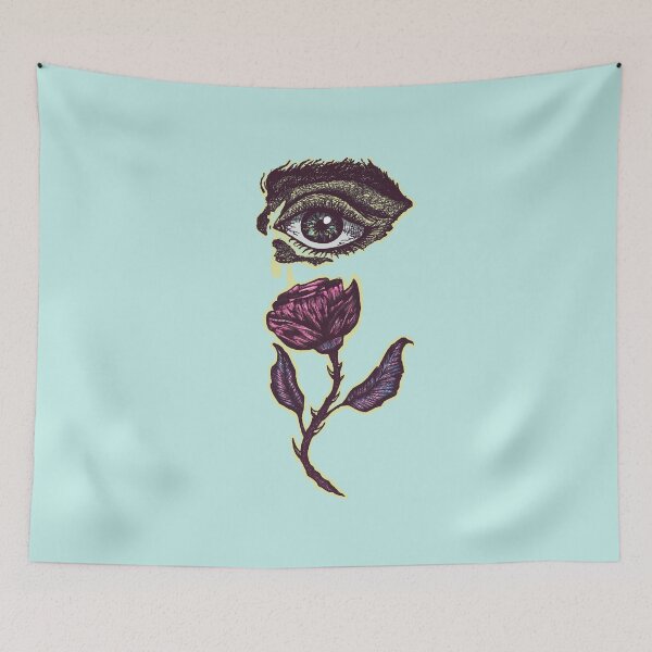 Item preview, Eye & Rose | Surreal Botanical Ink Art | Gothic Ink designed and sold by Half Mess.