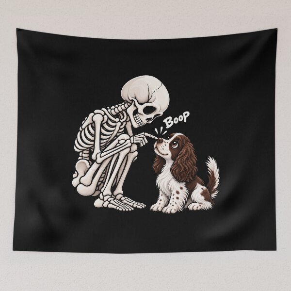Item preview, Funny Skeleton English Springer Spaniel Dog Boop Halloween Design Mom Dad designed and sold by rafaeltto.