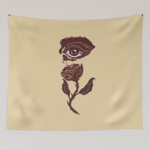 Item preview, Eye & Rose | Surreal Botanical Ink Art | Gothic Ink designed and sold by Half Mess.