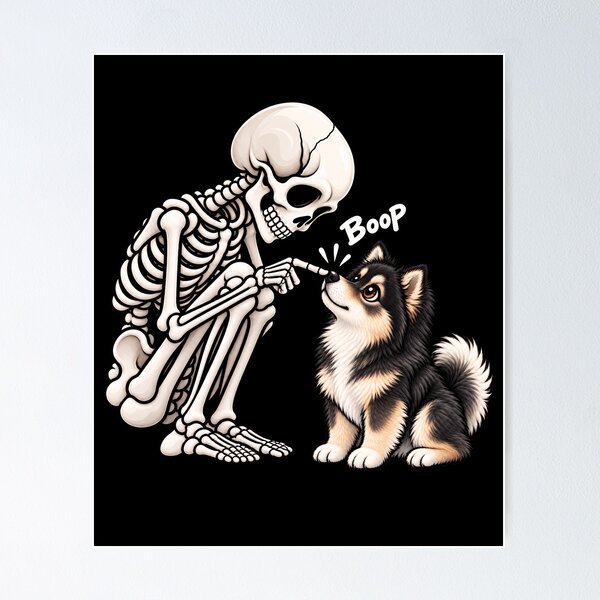 Item preview, Funny Skeleton Finnish Lapphund Dog Boop Halloween Design Mom Dad designed and sold by rafaeltto.