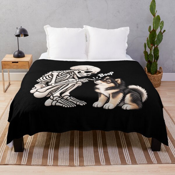 Item preview, Funny Skeleton Finnish Lapphund Dog Boop Halloween Design Mom Dad designed and sold by rafaeltto.