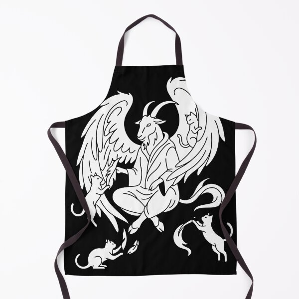Item preview, Winged Goat Deity Line Art With Cats designed and sold by Ranpict.