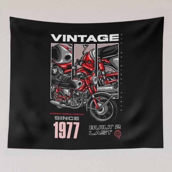Item preview, Vintage Motorcycle Bikers Motorbike Birthday 1977 designed and sold by JRRTs.