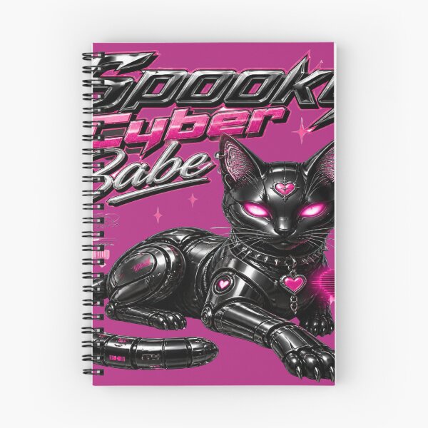 Item preview, Spooky Cyber Babe Y2K Metallic Cat designed and sold by BriSher.