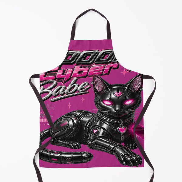 Item preview, Spooky Cyber Babe Y2K Metallic Cat designed and sold by BriSher.