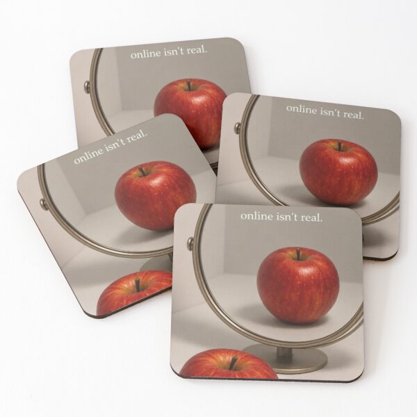 Item preview, Online Isn't Real Apple Mirror Aesthetic designed and sold by Mr besho.