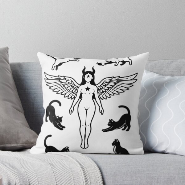 Item preview, Winged Demon Angel With Cats Sticker Set designed and sold by Ranpict.