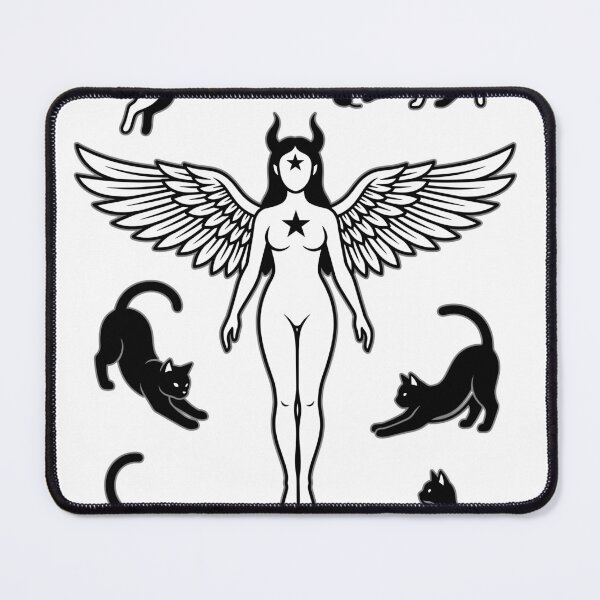 Item preview, Winged Demon Angel With Cats Sticker Set designed and sold by Ranpict.