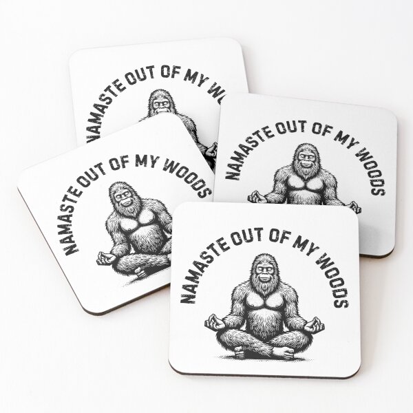 Item preview, Bigfoot - Namaste Out of My Woods (Black Design) designed and sold by Weird-Wonders.