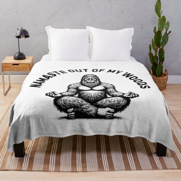 Item preview, Bigfoot - Namaste Out of My Woods (Black Design) designed and sold by Weird-Wonders.
