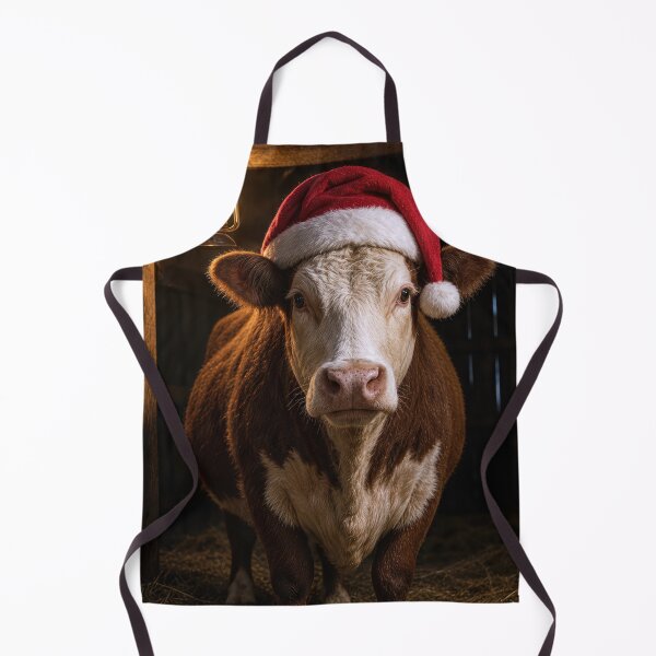 Item preview, Christmas Cow in Dimly Lit Barn designed and sold by Maria Dryfhout.