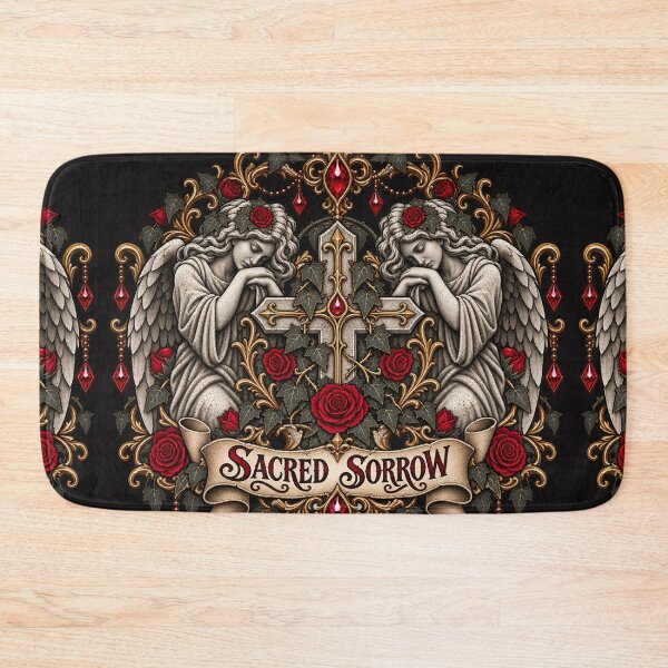 Item preview, Sacred Sorrow Gothic Angel Statue & Roses Design designed and sold by MetaModel Editions.
