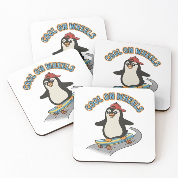 Item preview, Cool on Wheels – Funny Penguin Skateboard designed and sold by Chillo tees.