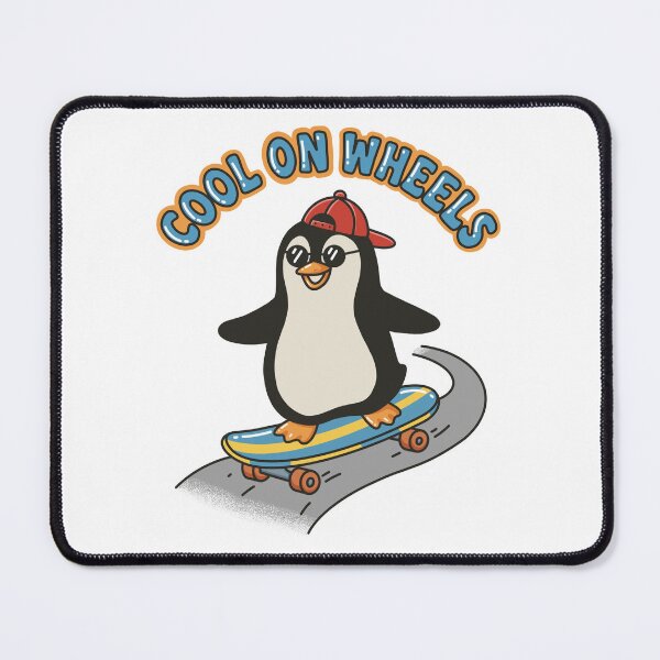 Item preview, Cool on Wheels – Funny Penguin Skateboard designed and sold by Chillo tees.
