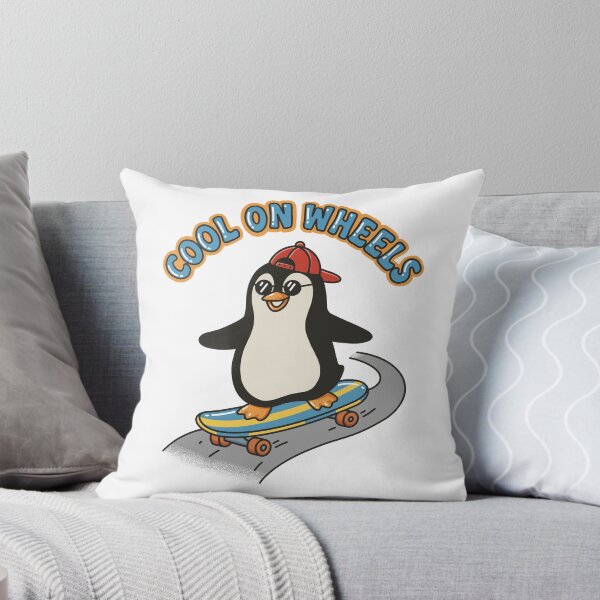 Item preview, Cool on Wheels – Funny Penguin Skateboard designed and sold by Chillo tees.