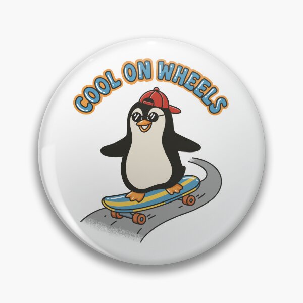 Item preview, Cool on Wheels – Funny Penguin Skateboard designed and sold by Chillo tees.