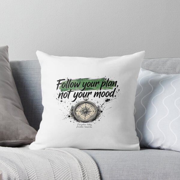 Item preview, Follow Your Plan Not Your Mood - Compass - Discipline Motivational Quote designed and sold by Vibe-Vary.