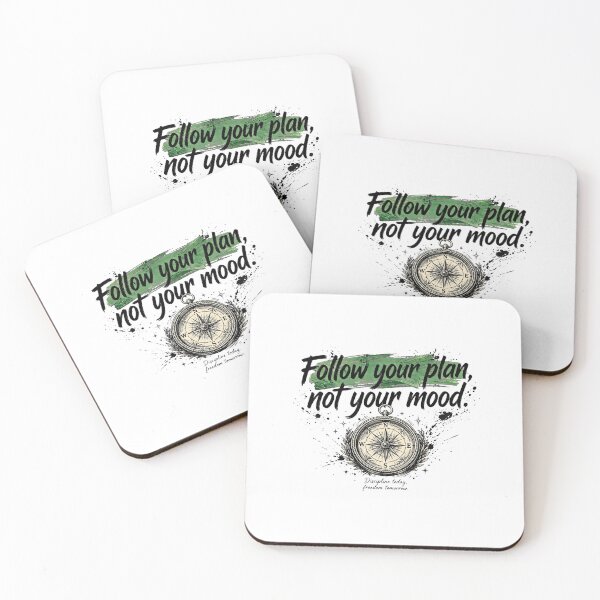 Item preview, Follow Your Plan Not Your Mood - Compass - Discipline Motivational Quote designed and sold by Vibe-Vary.