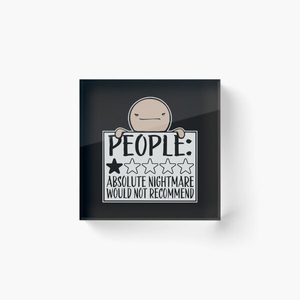 Item preview, People Absolute Nightmare 1 Star Review Quote Logo designed and sold by shirt-o-mat.