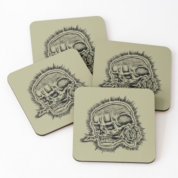 Item preview, Skull & Rose | Vintage Gothic Tattoo Art | Skull & Flower designed and sold by Half Mess.
