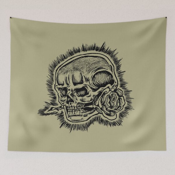 Item preview, Skull & Rose | Vintage Gothic Tattoo Art | Skull & Flower designed and sold by Half Mess.